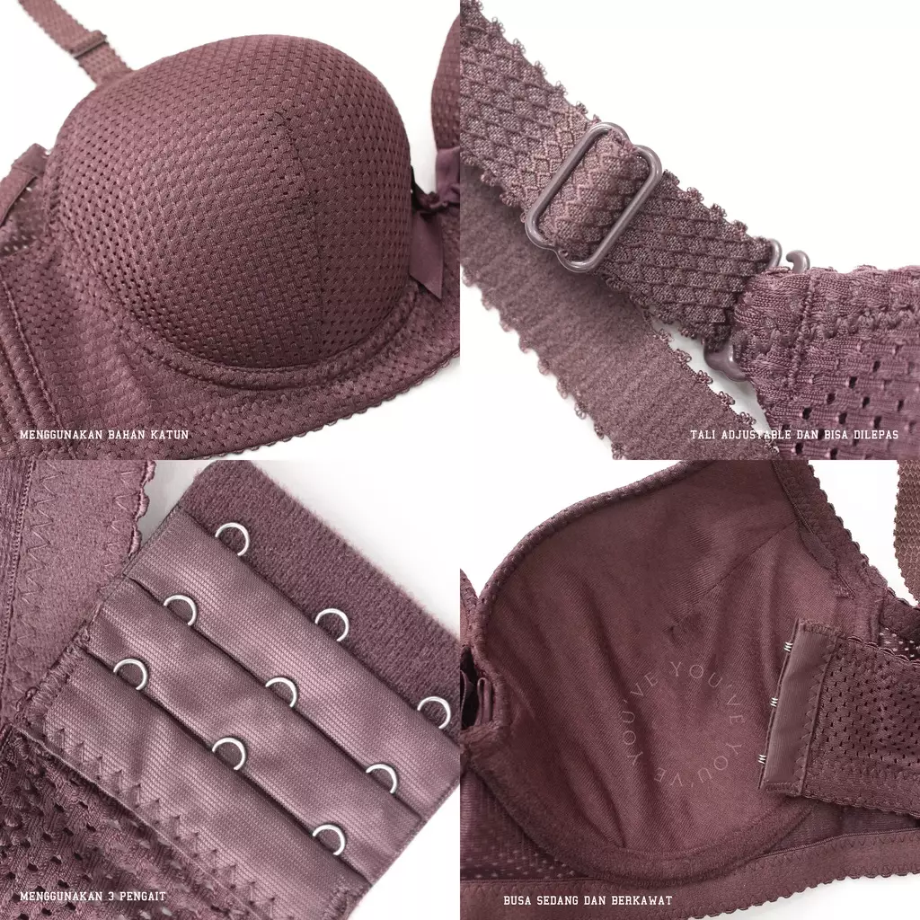 You’ve ( YouHave ) BH Bra Kawat Jaring Bra Kawat BH Pakaian Wanita 100097