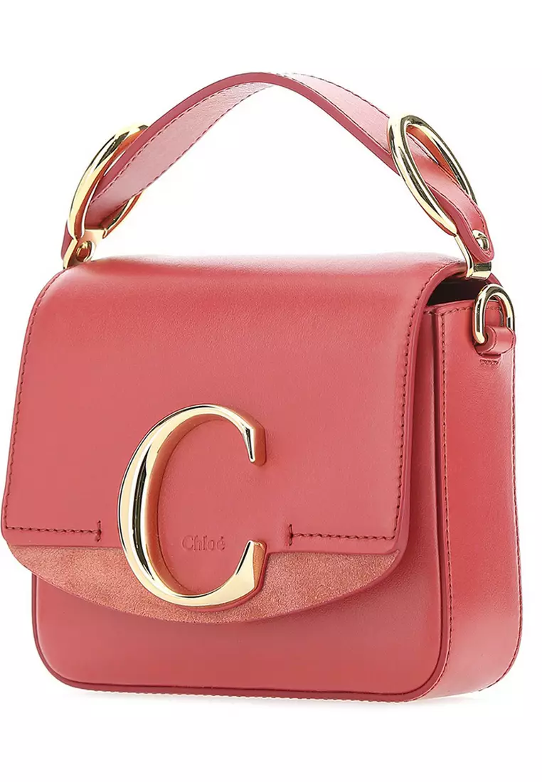 Chloe Mini Chloé C Crossbody Bag in Pink
