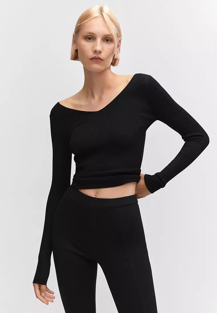 Mango Ribbed Jumper With Low Cut Back 2024 Buy Mango Online