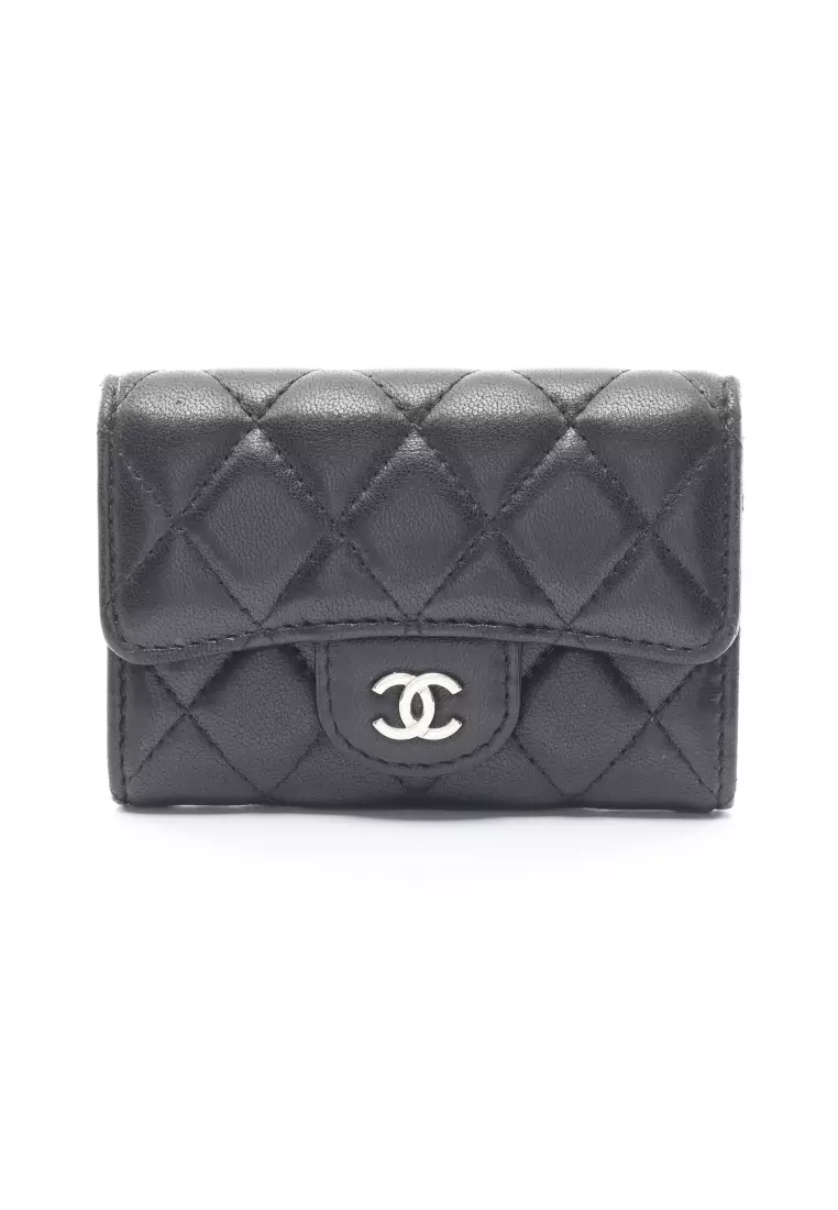 Buy Chanel Pre loved CHANEL matelasse card case name card holder