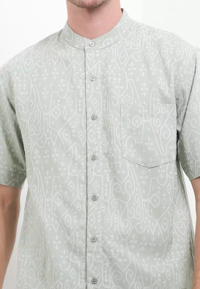 Padma Nara Hijau Lengan Pendek Baju Koko