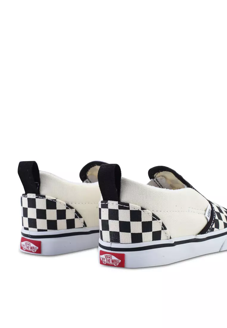 Checkered top vans velcro