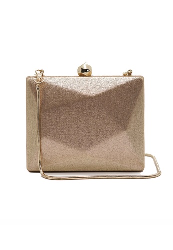 The Chic Initiative pink and gold Zaha Evening Clutch Bag (Rose Gold) Mini E76D0AC17A1095GS_1