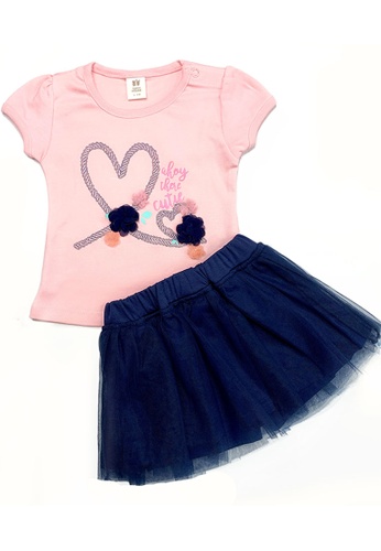 Toffyhouse pink and blue Toffyhouse Ahoy There Cutie! Top & Skirt Set 84AF1KA7BB08A9GS_1
