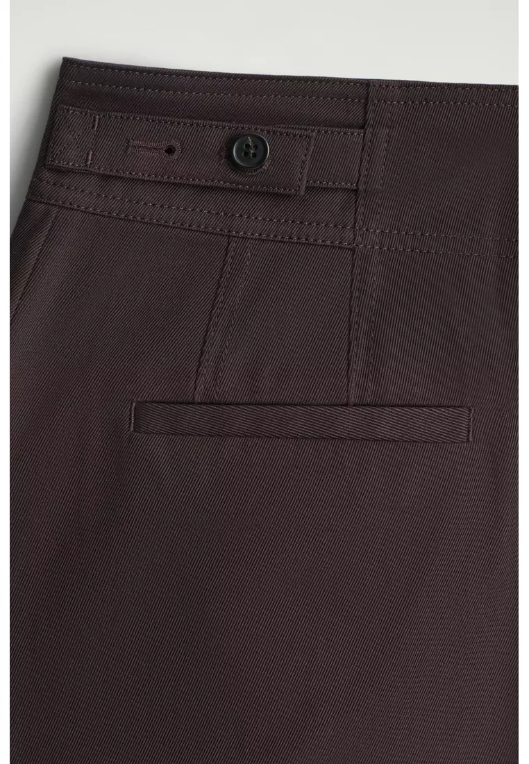 CROPPED COTTON BALLOON TROUSERS