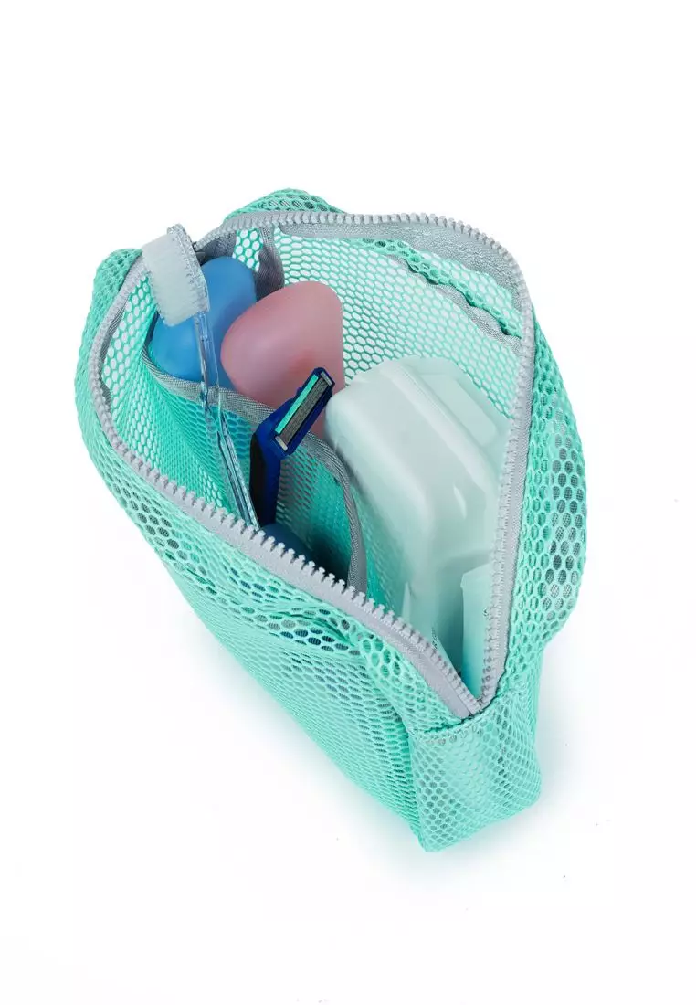 Crossing Jules Everywhere Mesh Pouch (Large) - Mint/Grey