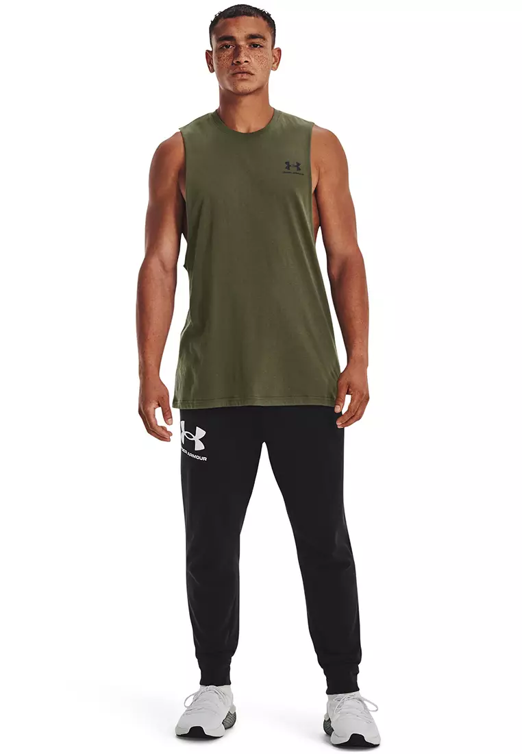 Left Chest Cut-Off Tank Top