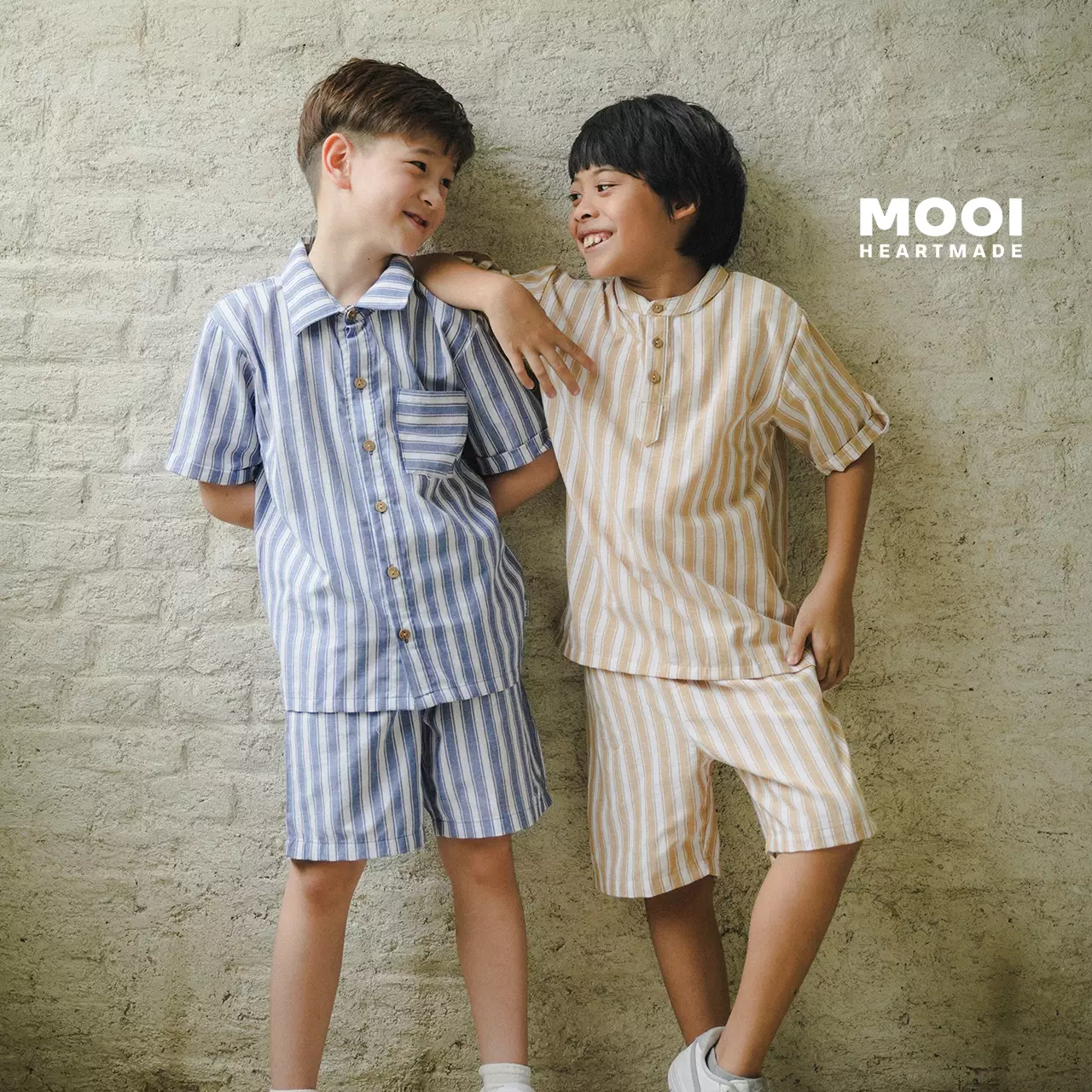 Mooi Celana Pendek Anak Laki-laki Yoshi Striped Pants - Yellow Gold