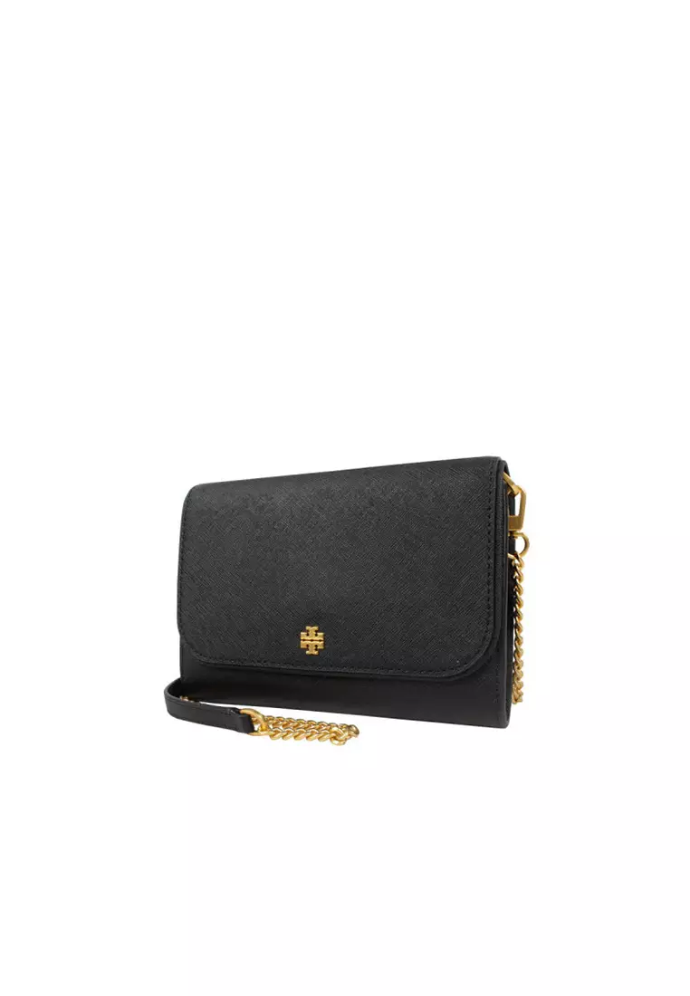 Tory Burch Mini Lychee Print Cow Leather Envelope Chain Bag for