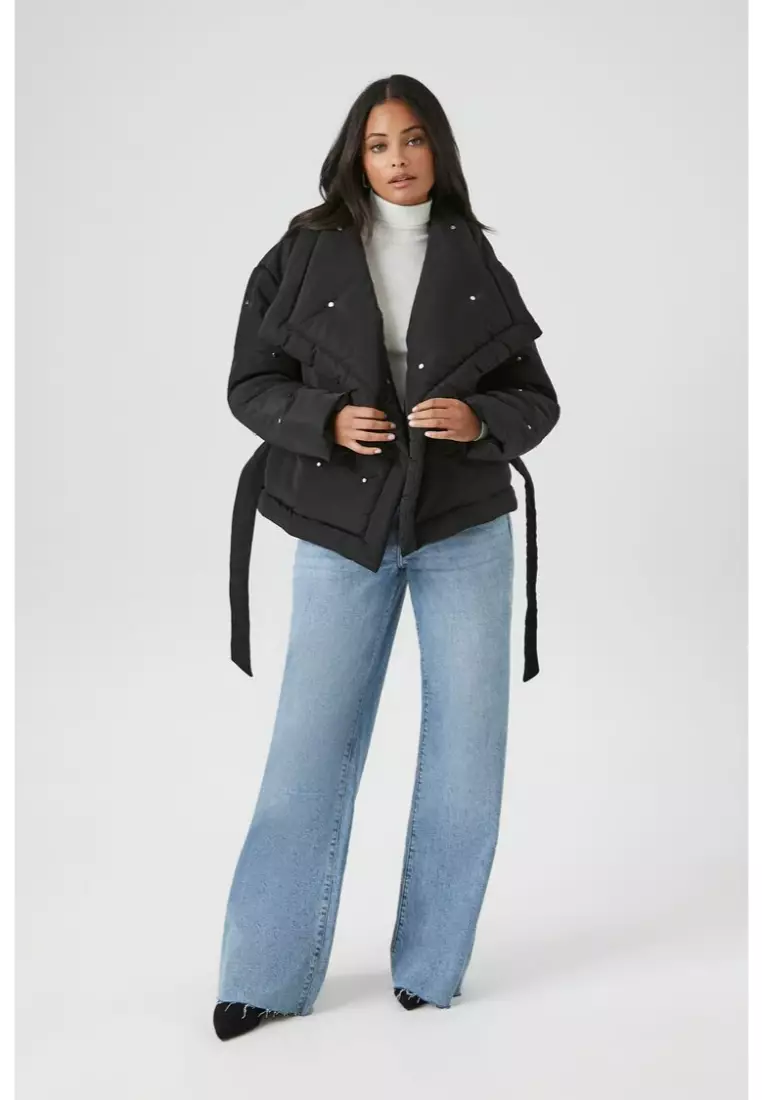 Forever 21 black top puffer jacket