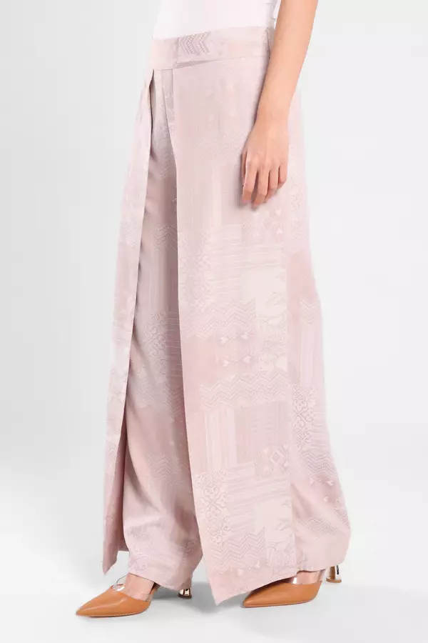 Minimal - Kirana - Celana Panjang Rileks - Beige Warna Beige