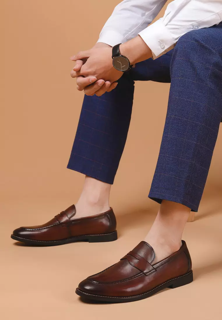 Grain Leather Penny loafers MK5050-1