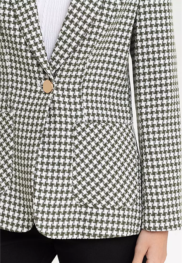 Houndstooth Blazer Jacket