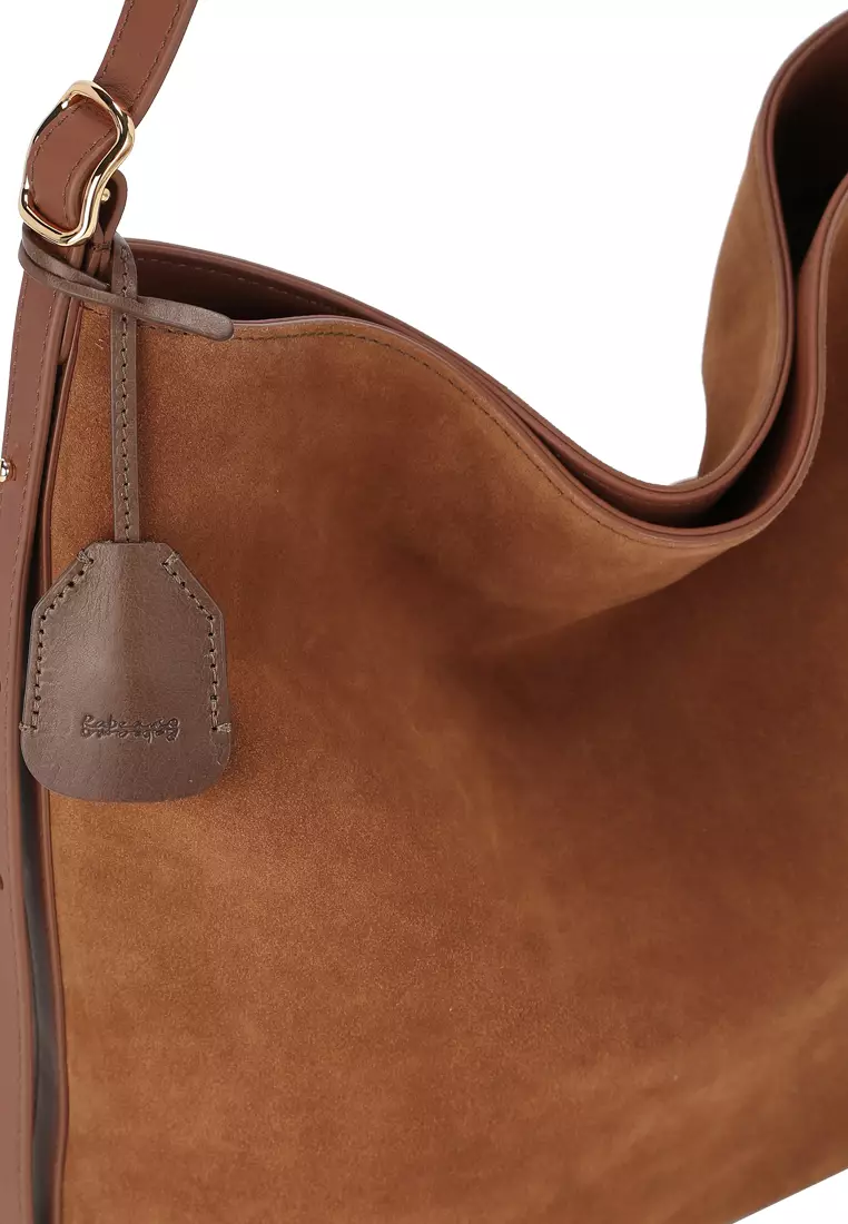 [Limited] DON Shoulder Bag - Suede Caramel
