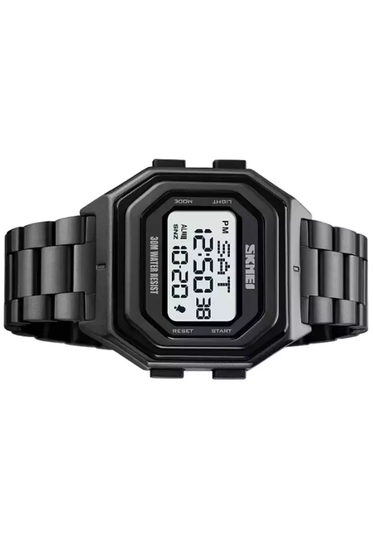 Jam Tangan Pria Digital Waterproof Many Function Strap Tali Material Stainless Steel IR17 ORIGINAL