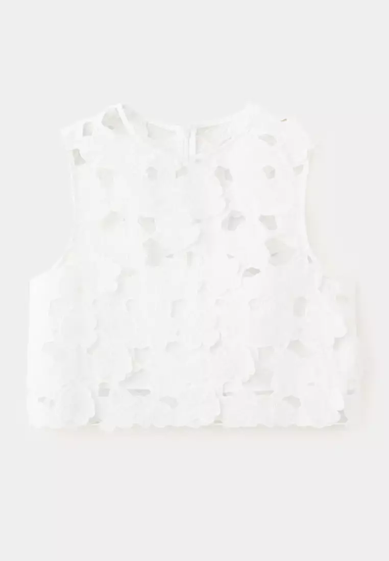 Embroidered Broderie Anglaise Top
