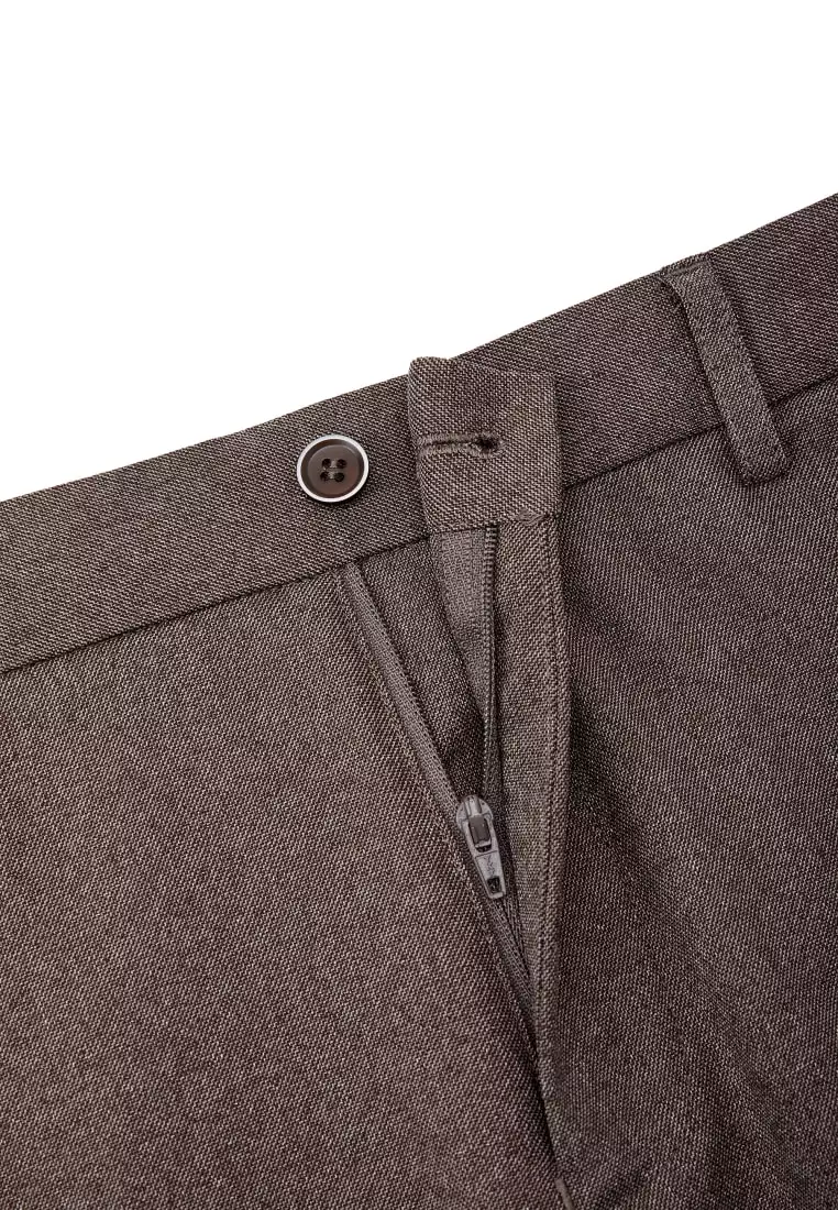 G2000 Teflon Smart Fit Twill Suit Pants with Elastic Waist Band