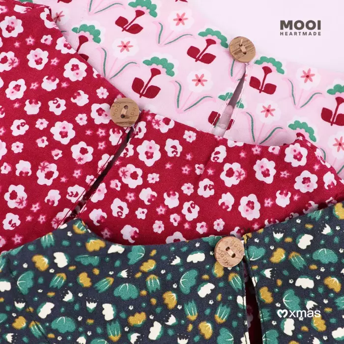 Mooi Atasan Anak Perempuan Millie Ruffle Top - Red Berry