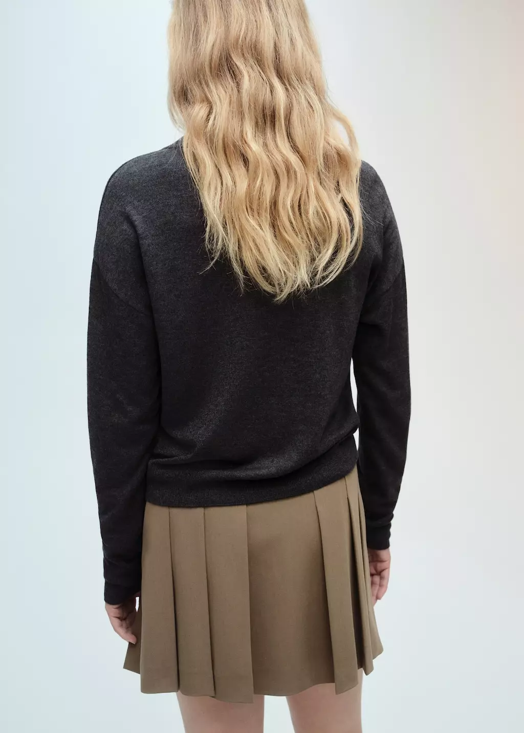 Cardigan rajutan kerah V