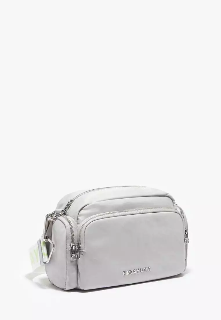 Bimba Y Lola M Gray Nylon Crossbody Bag