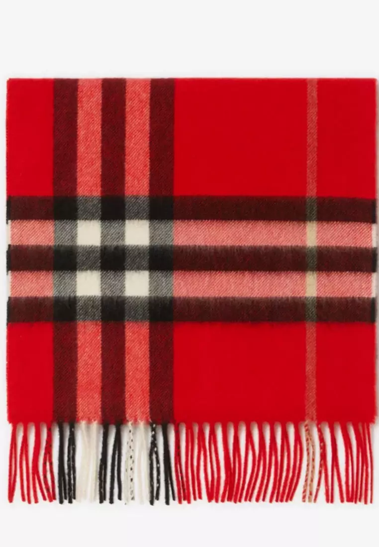 Aksesoris Wanita Checkered Acrylic Muffler Shawl Syal Wanita Red & Multi 