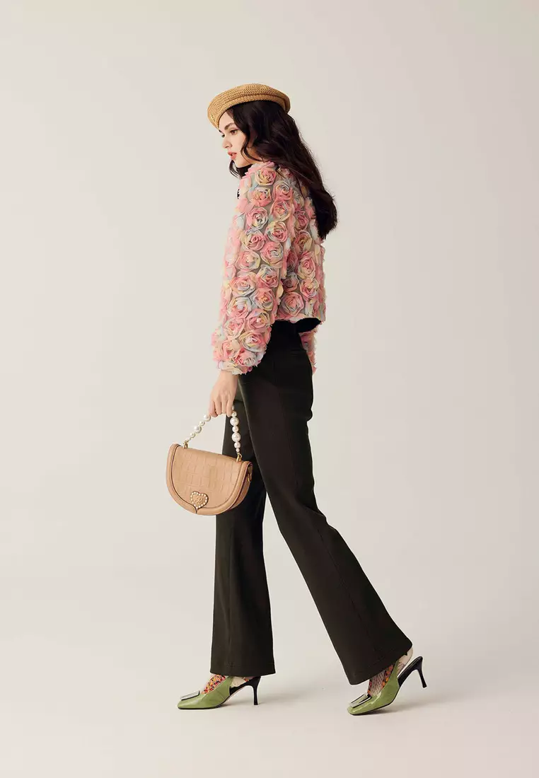 Dark Olive Green Boot Leg Pants