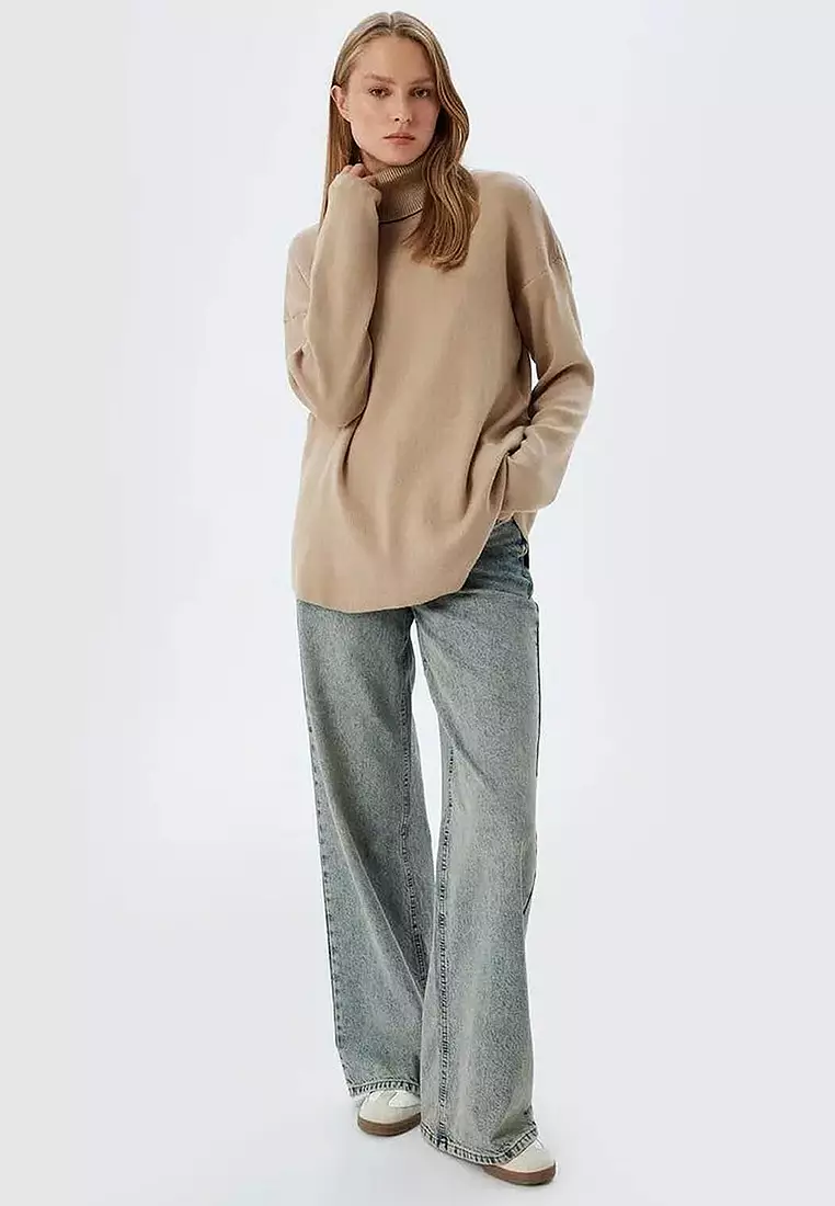Turtleneck Oversize Knitwear Sweater