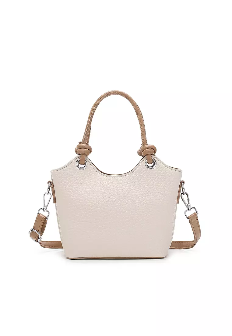 Women's Top Handle Bag / Sling Bag / Crossbody Bag / Shoulder Bag (Tas Tangan Wanita / Tas Selempang Wanita / Tas Bahu Wanita) - Putih