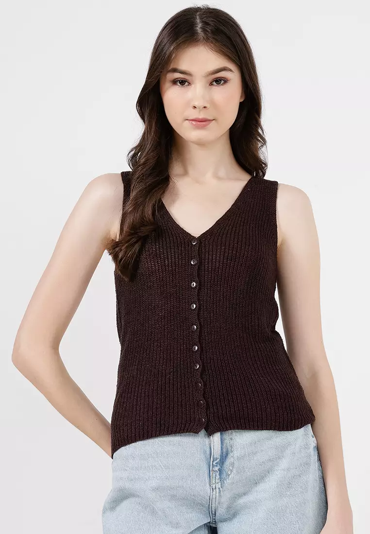 Openwork Knitted Waistcoat