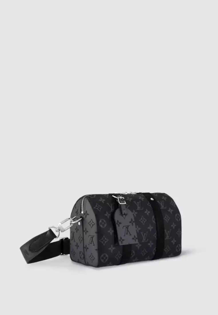 City Keepall Monogram Eclipse Reverse Black Gray