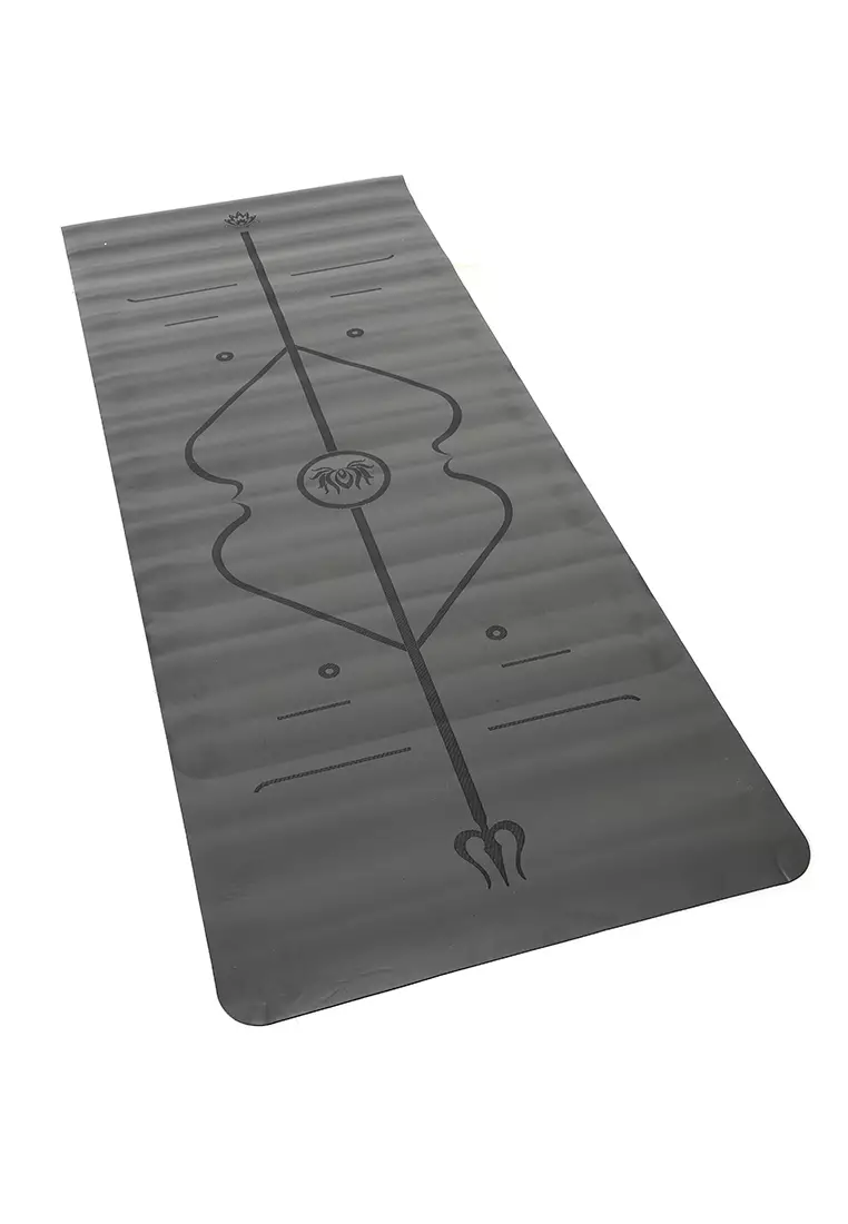 Matras Yoga Anti Slip Premium Natural Rubber Moisture Resistant - Grey