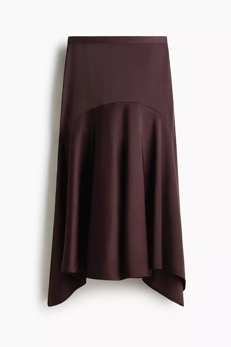 Satin twill skirt