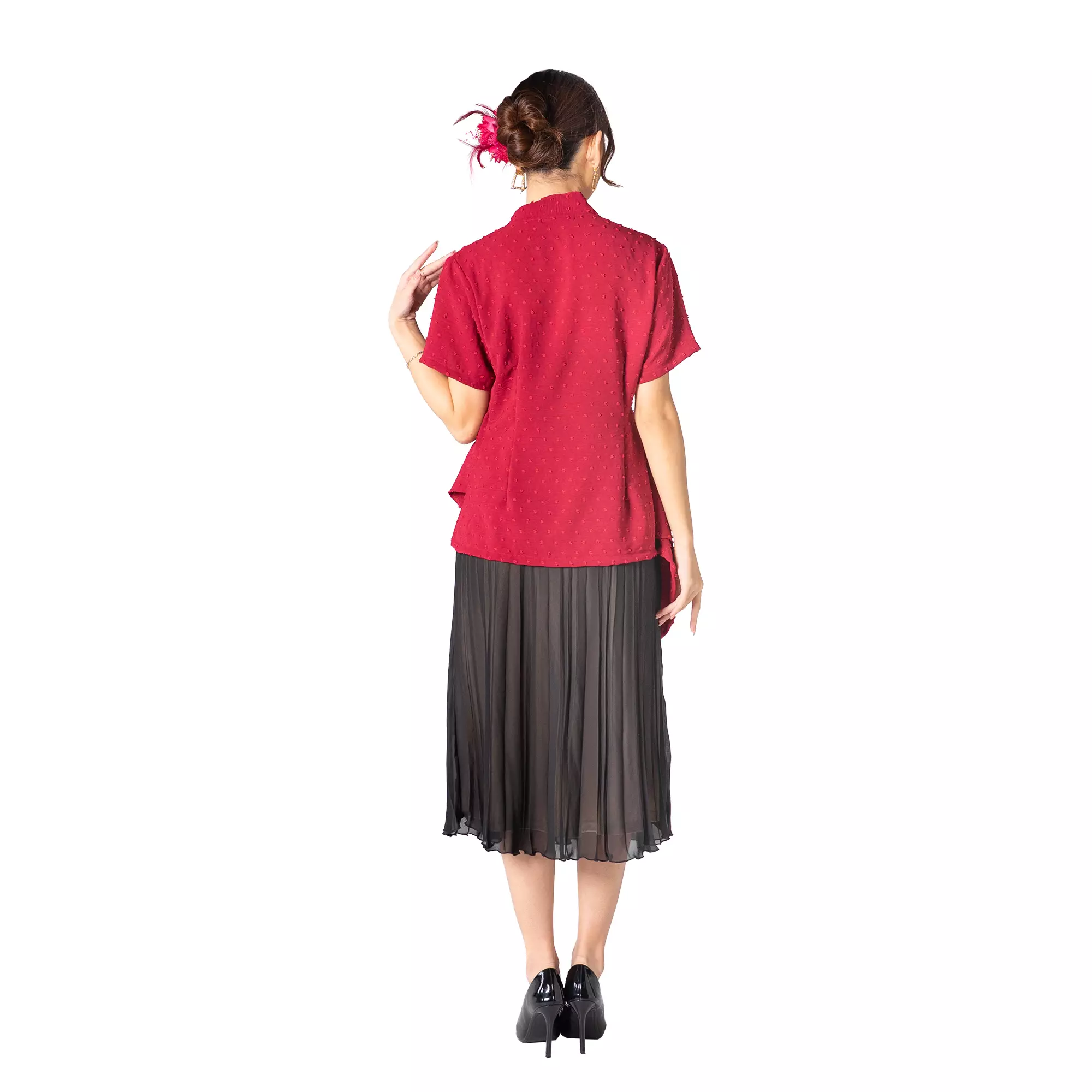 Blouse Batik Wanita - Atasan Batik - Bhatara Batik Narami - Baju Batik Modern Lengan Pendek