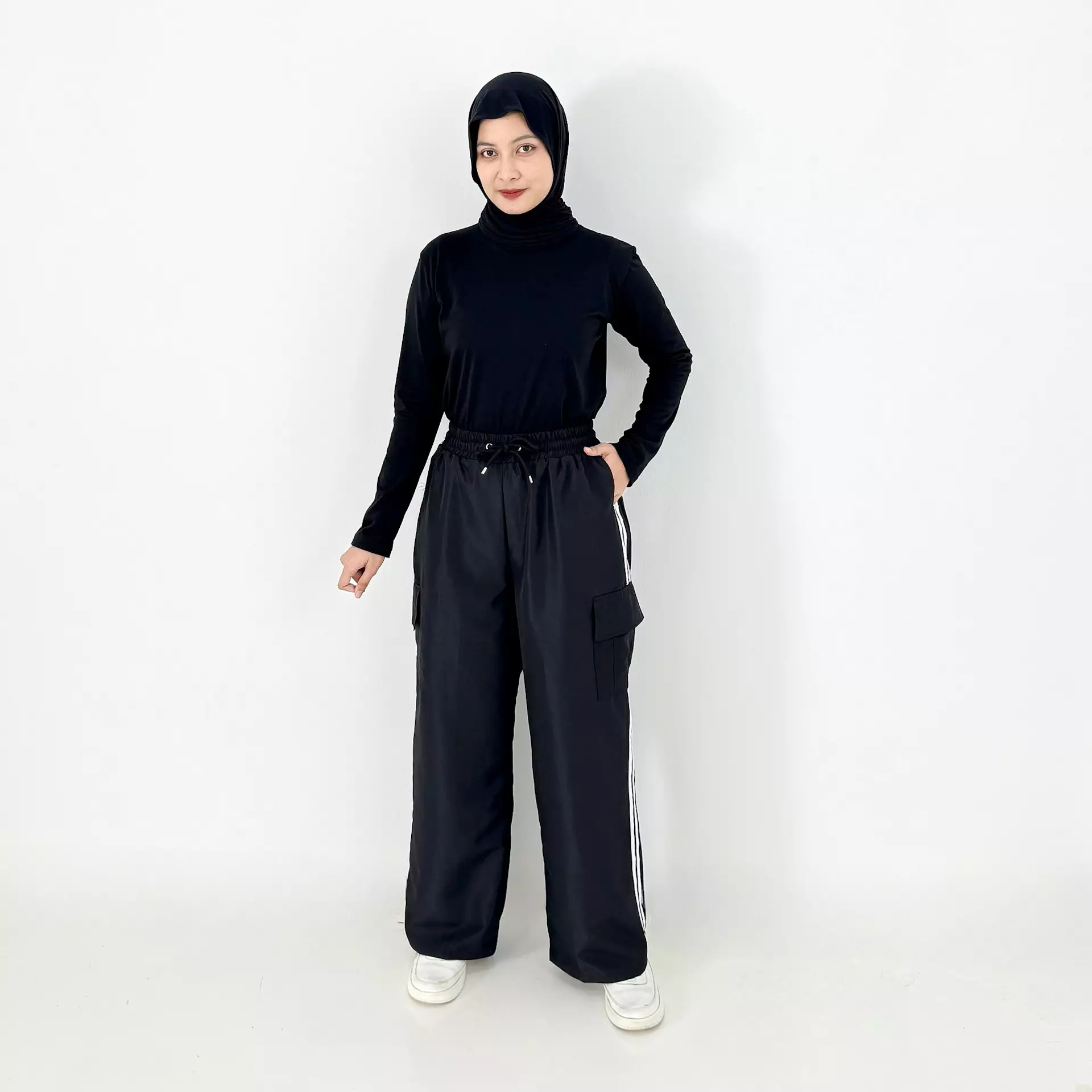 BUY 1 GET 1 FREE Parasut Cargo Pants [Black - Army]