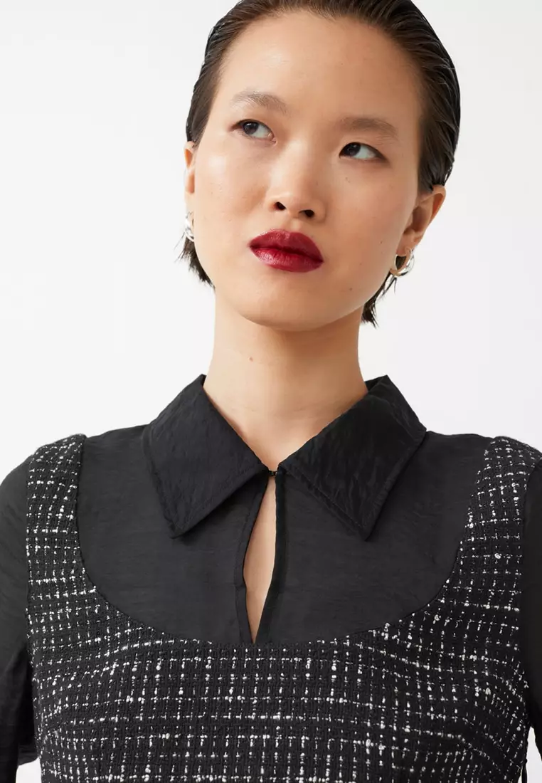 Fitted Tweed Mini Dress