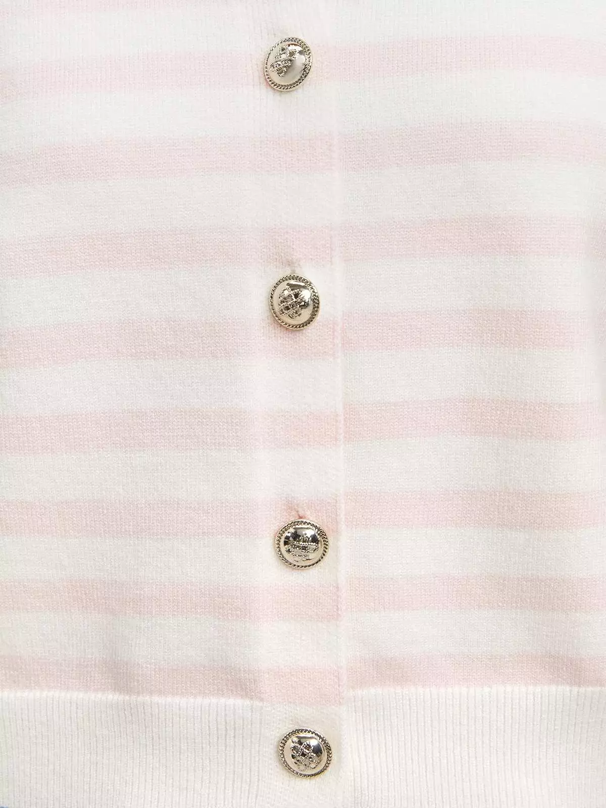 Stripe Knit Cardigan - Pink