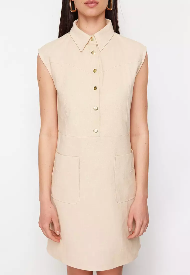 Yol shirt dress beige top