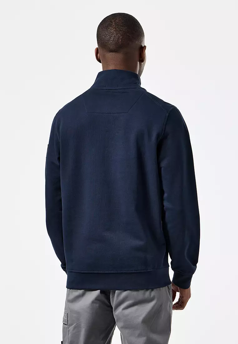 MENS NAVY KRAVIZ 1/4 ZIP WITH PARACHUTE DETAIL