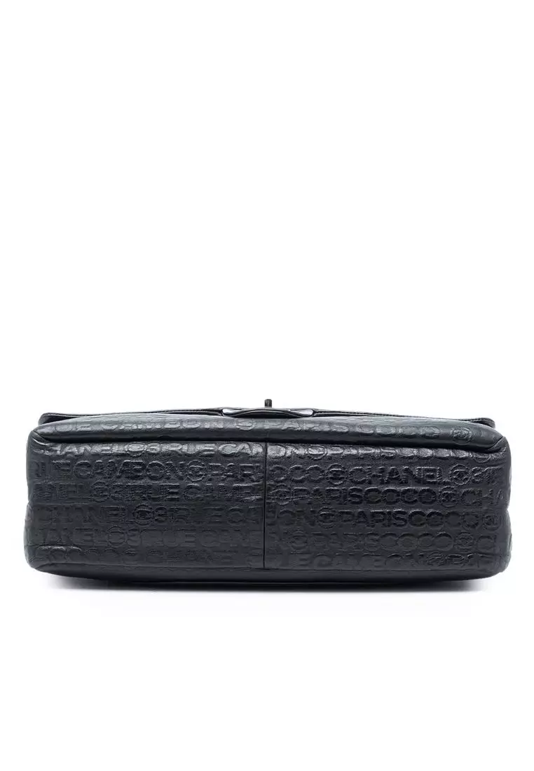 Pre-Loved Chanel Maxi Embossed Calfskin 31 Rue Cambon Reissue 2.55 Double Flap