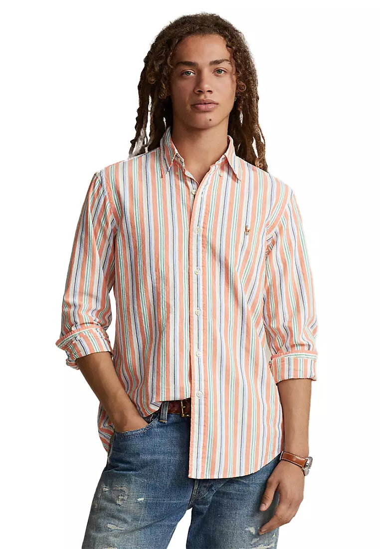 Custom Fit Striped Oxford Shirt