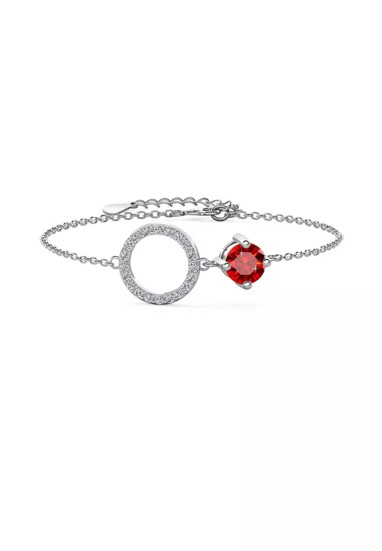 Garnet bracelet deals white gold