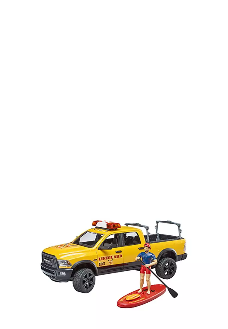 Bruder 2506 - RAM 2500 Power Wagon Life Guard w/Figure & Stand Up Padlle
