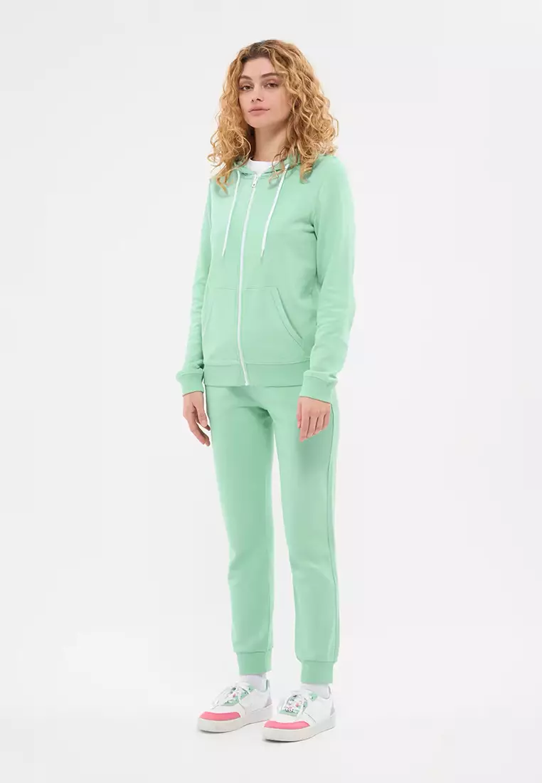 Elasticated Ribbed Band Sweatpants For Women
