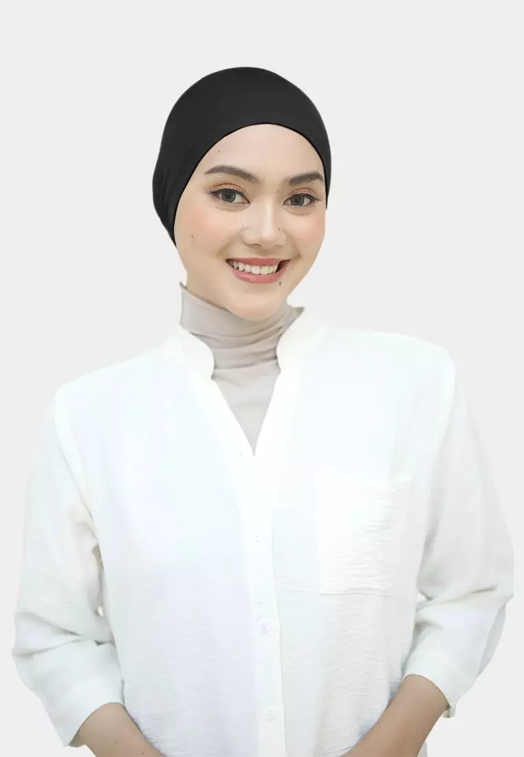 Ciput Tali Inner Hijab Rayon Basic Dalaman Hijab - Black