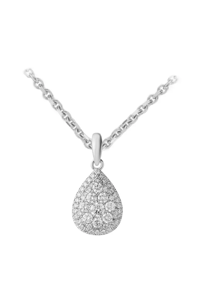 TOMEI Diamond Pendant, White Gold 750 (P5888)
