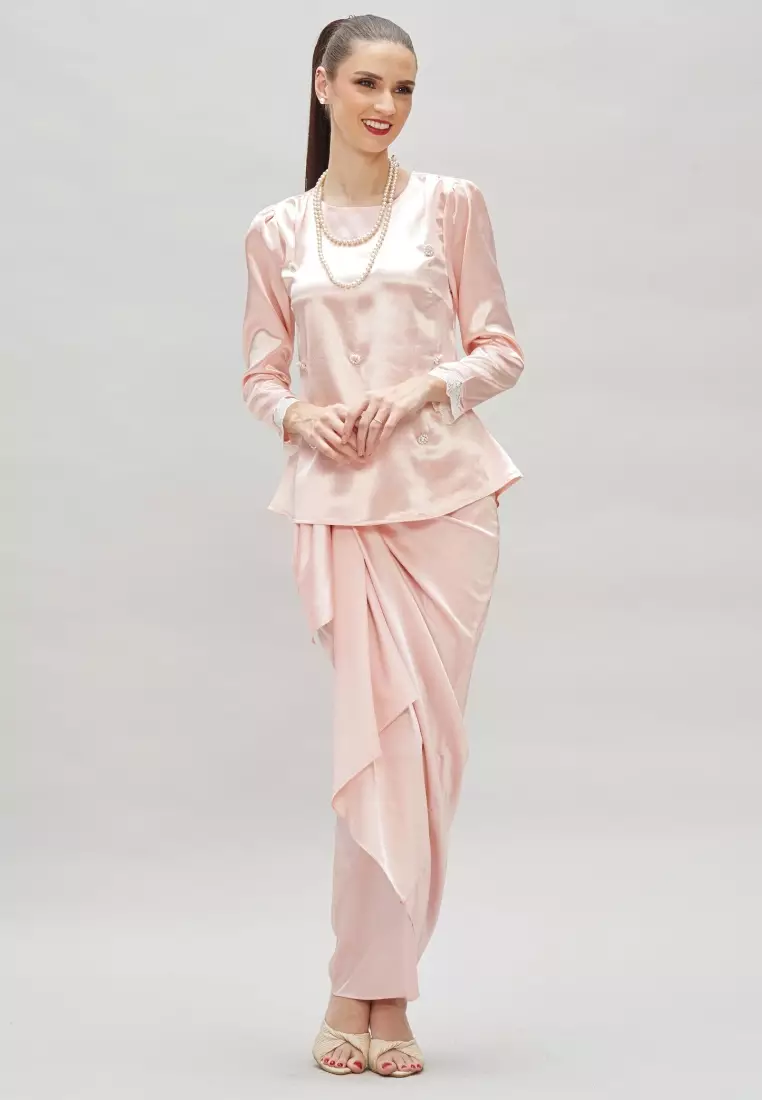 Pearl beaded Lace Satin Top