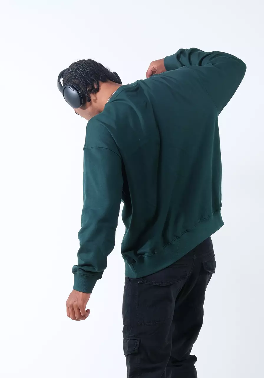 Sweater Pria Crewneck Greendy
