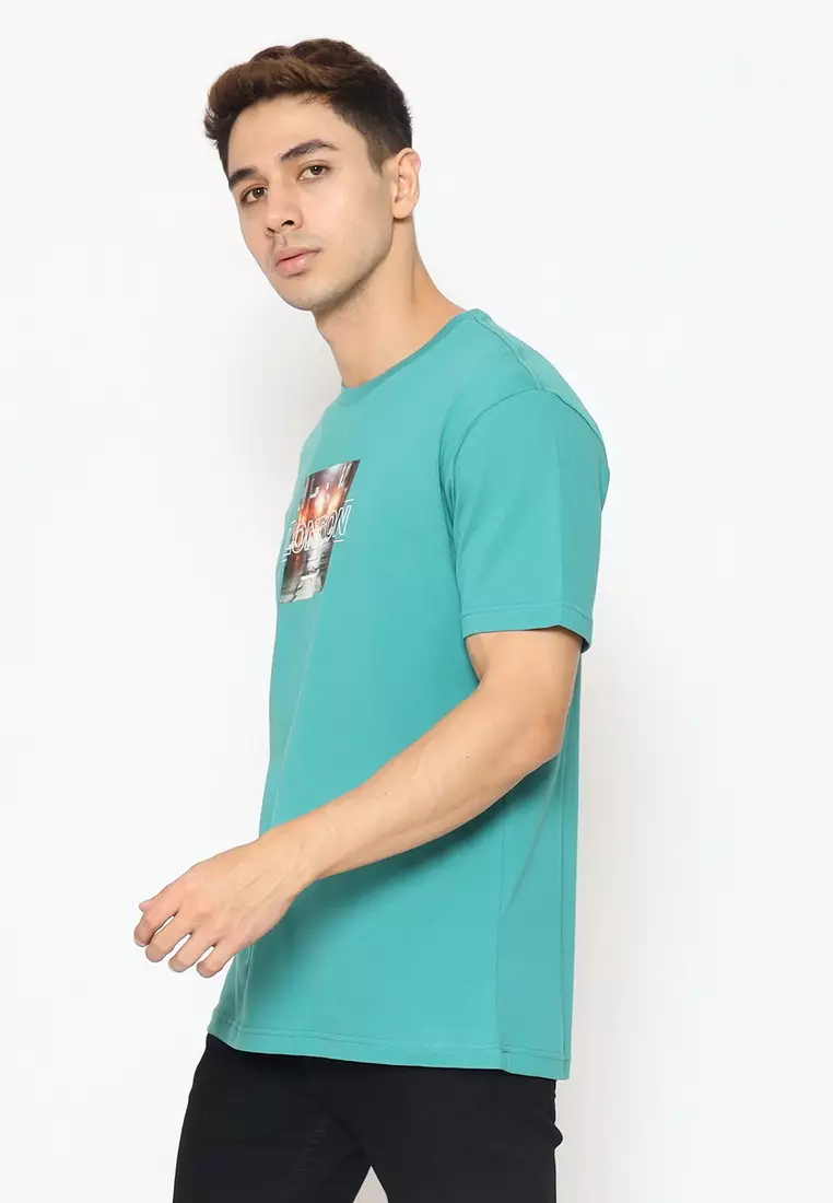 POLICE T-Shirt Cotton Combed Sablon Raster Pria 2073280461