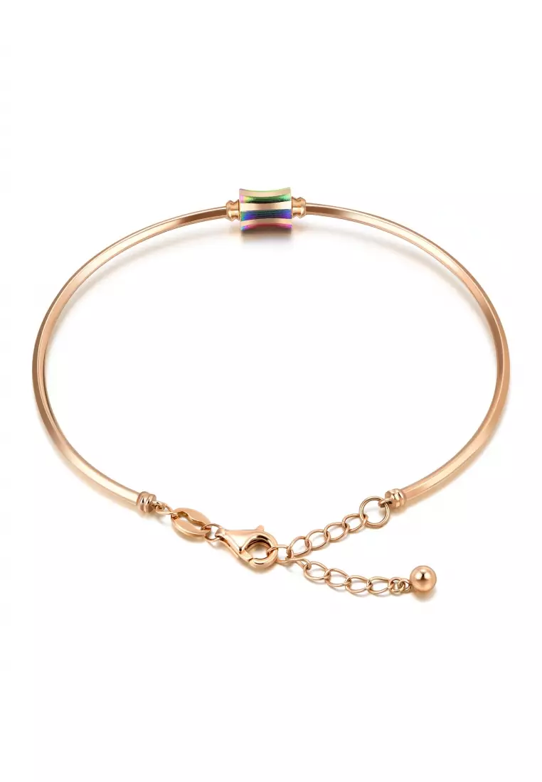 18K Rose Gold Bangle for Women 91702K