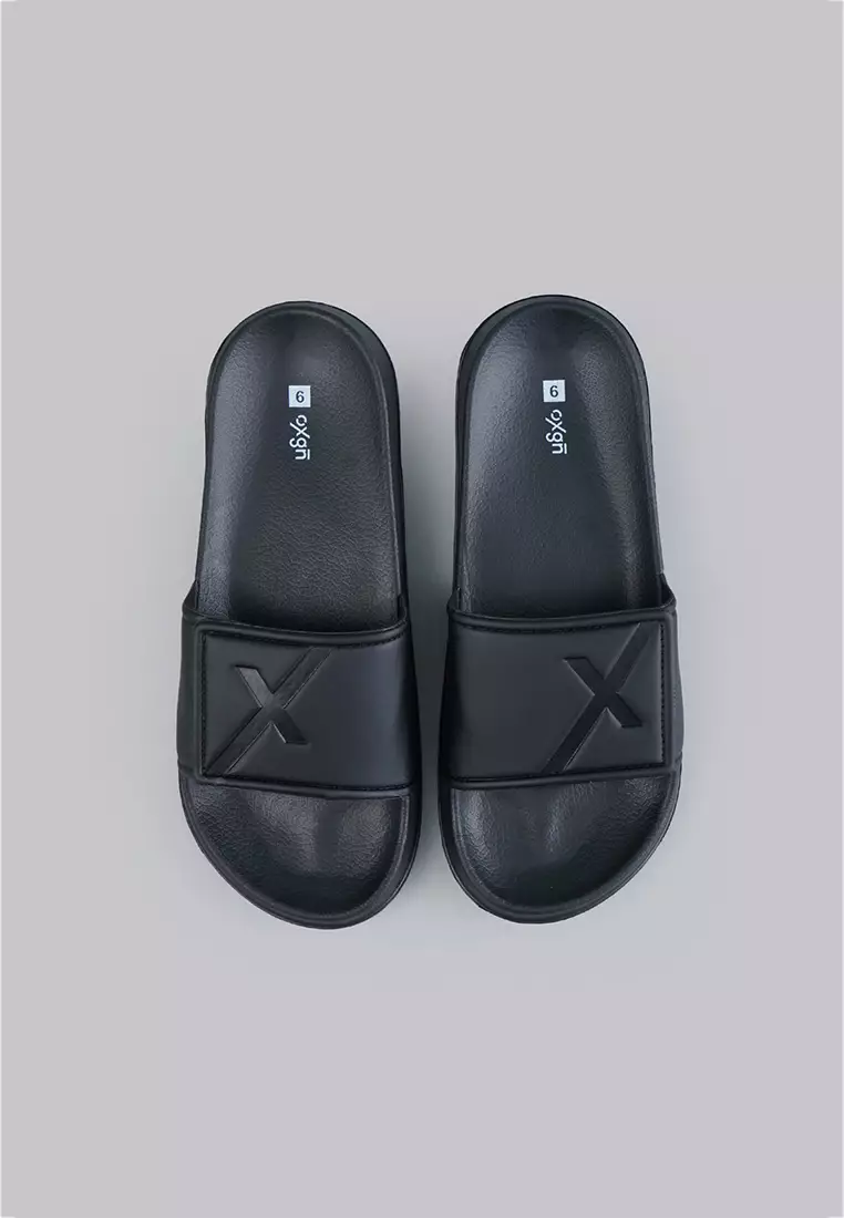 Discount on OXGN  shoes - SKU: X Unisex Velcro Sliders with Deboss Logo